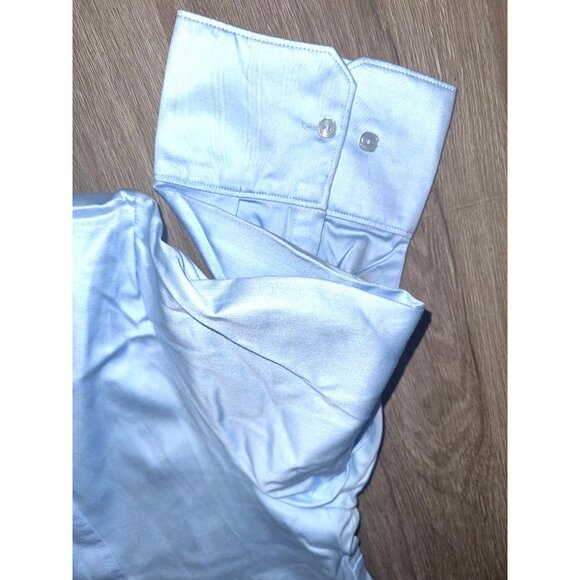 Lane Bryant & George Womens Button-Down Shirts Size 18/20 Polyester & Cotton Ble - Picture 9 of 14